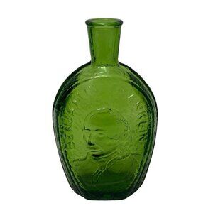 Vintage Wheaton Glass Bottle Green  8.5" High Retro Colonial Style Ben Franklin